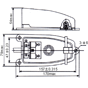 FS-3腳踏開關安裝尺寸圖